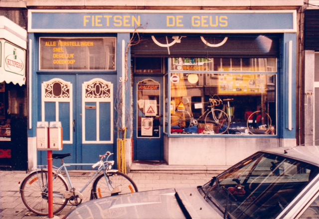 Fietsenwinkel De Geus Antwerpen in de jaren tachtig