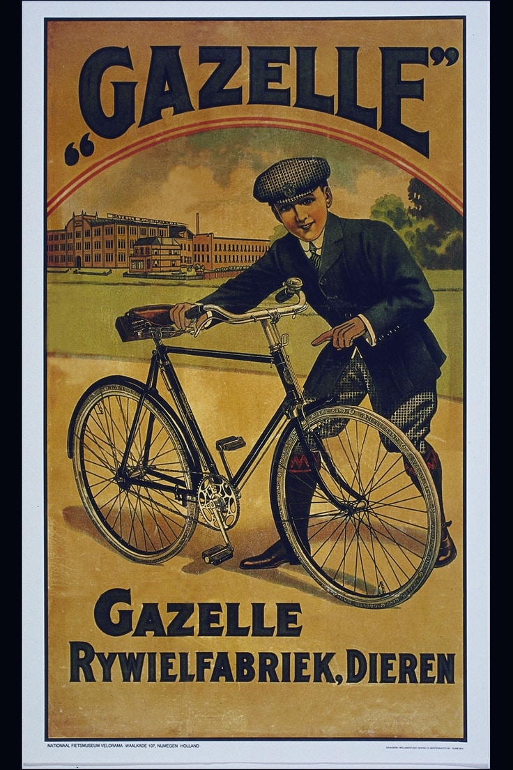 Gazelle fietsen oude advertentie